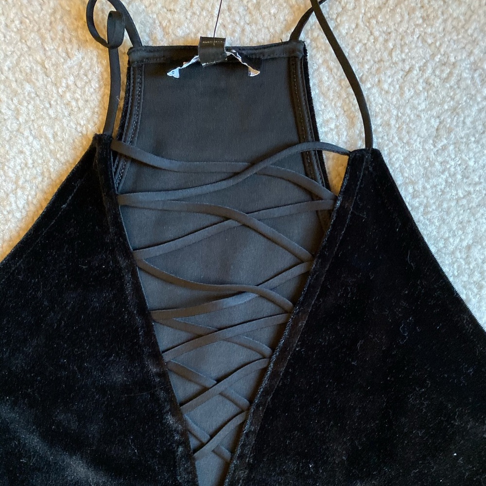 Velvet Cross Front Tank - Picture 2 of 2